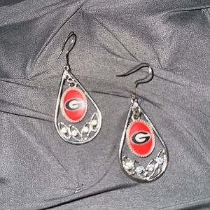 Sporty earrings for all you Bulldog fans!